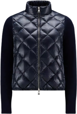 Unlock Wilderness' choice in the Canada Goose Vs Moncler comparison, the Padded Wool Cardigan by Moncler